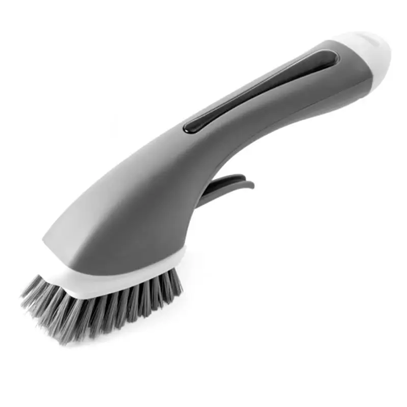 

Home Kitchen Washing Utensils Pot Dish Brush With Washing Up Liquid Soap Dispenser Plastic Wash Pot Brush