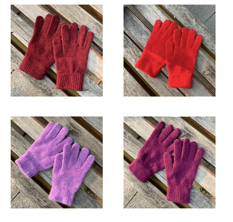 Женские зимние перчатки, милые плюшевые теплые перчатки для верховой езды, женские перчатки, женские зимние перчатки, зимние перчатки для женщин