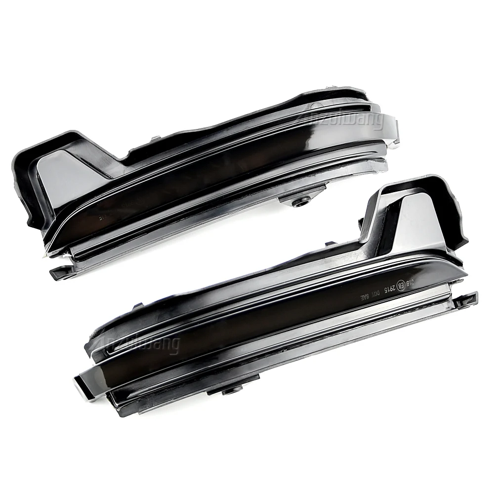 2Pcs Dynamic LED Rearview Mirror Streamer Turn Signal Lights Car Yellow Flowing Water Side Lights For Skoda KODIAQ/ KAROQ 17-20