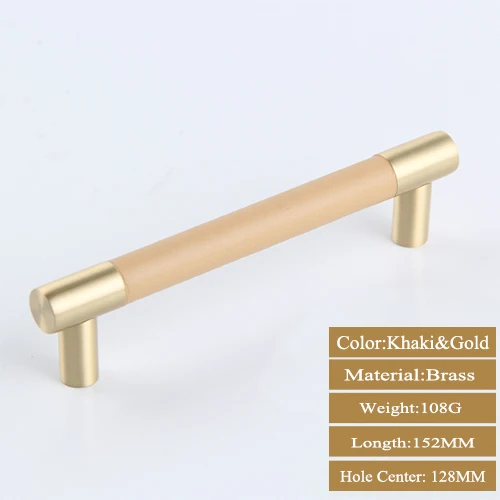 Кабинет ручки шкаф тянуть ручки ручка кухонного шкафа - Цвет: Orange Gold 128MM