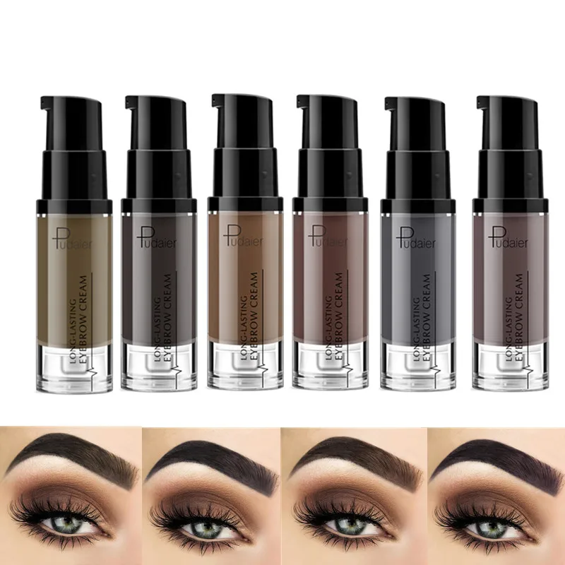 

Pudaier 1PC Waterproof Gel Long Lasting Tint Henna Shade For Natural Brow Enhancer Brand Makeup Paint Cream Eyebrow Brush