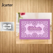 2021 New Arrival Rectangle Flowers Celebrate Metal Cutting Dies Craft Scrapbook Handmade Knife Mould Blade Punch Stencils Model