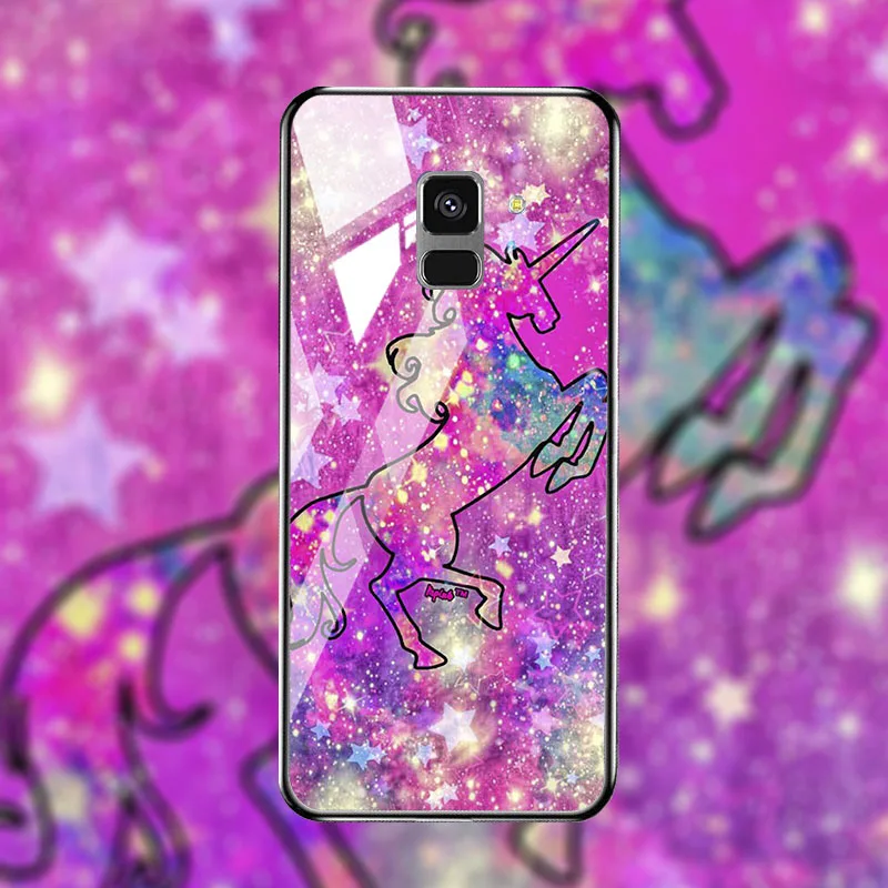 Роскошный чехол для телефона из закаленного стекла для samsung galaxy J4 J6 J8 J2 pro силиконовые чехлы для samsung A7 A6 plus чехлы - Цвет: M093