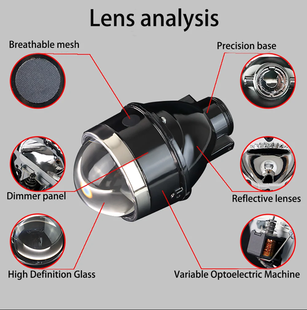  LED Xenon H11 Lens Fog Light Automobile refitting For Renault Duster Megane 2/3 Fluence Koleos Kang - 4000238544520