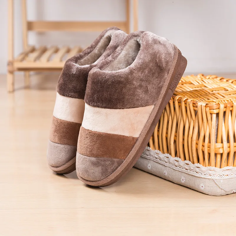Зимние шерстяные тапочки для мужчин и женщин; домашняя обувь для влюбленных; утепленные домашние тапочки; плюшевые домашние тапочки на плоской подошве; удобная обувь