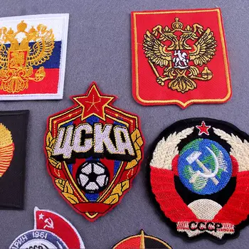 

CCCP Patch Iron On Patches For Clothing Moscow Football Club Embroidered Patches On Clothes Jacket Stripe Embroidery Patch Badge