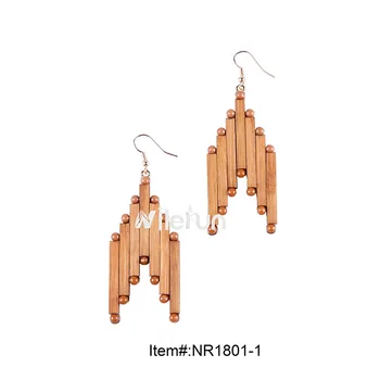 

inverted v-shaped beaded pearl spell of bamboo earrings hand weaving bamboo filament log pendant earrings earrings