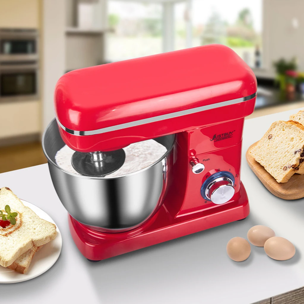 5L Kitchen Electric Stand Mixer Cake Dough Makers Tilt-Head Blender Baking Whipping Set 1500W 220V EU Plug