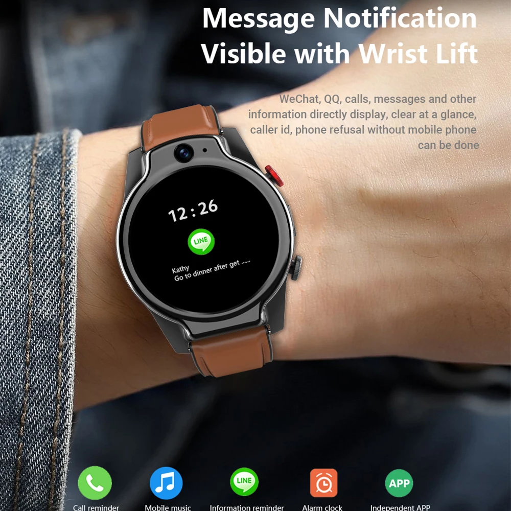 LEMFO LEM14 Ʈ ġ 4G SIM ī ȵ̵ 10 ̽ ID 4G 64G 5ATM  1100 mAh ͸  ī޶ GPS Ʈ ġ