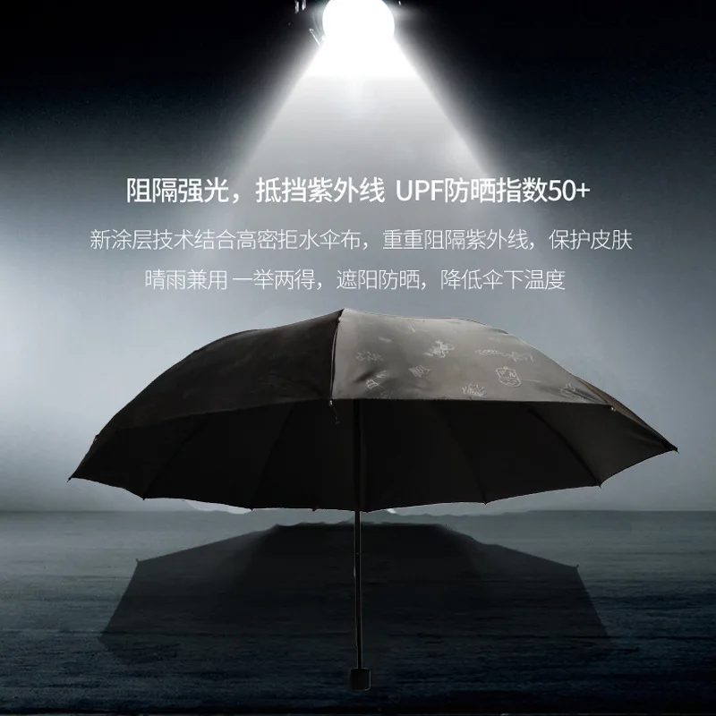 

Paradise Umbrella Genuine Product Extra-large Business Men Printed Rain Or Shine Dual Purpose Parasol Vinyl UV-Protection Rain O