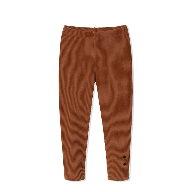 Brick red Balabala/леггинсы для девочек, детские штаны для женщин, новинка года, осенние детские штаны, уличная одежда, тонкий стиль - Цвет: Brick red