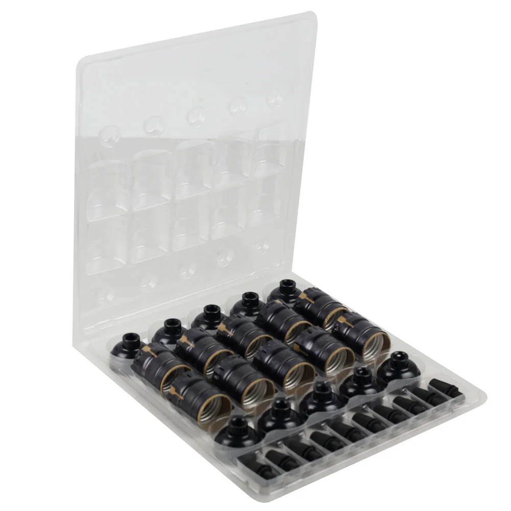 E27 铝灯头 珍珠黑-14