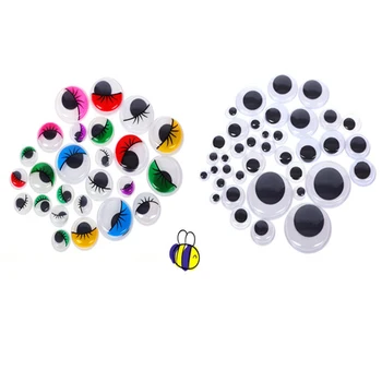 

20-500pcs 4-50mm Activity Eyes Moving Eyeball Plastic Eyes Scrapbook With Adhesive Sticker Child Animals Doll Toy DIY Crafts