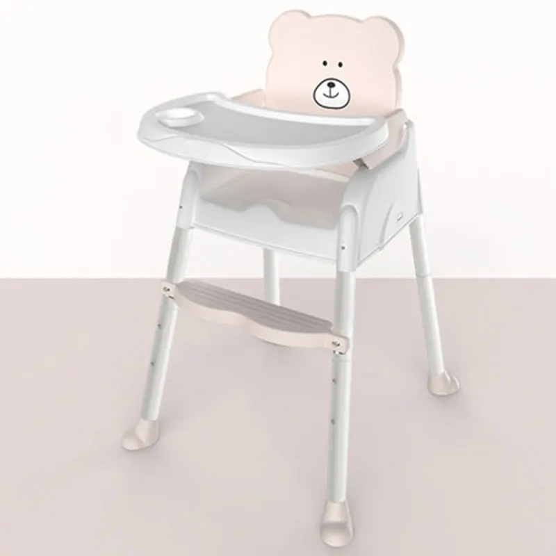 Детский обеденный стул портативный От 0 до 7 лет Детский многофункциональный стол можно отрегулировать из двух материалов - Цвет: Painted