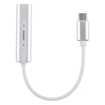 

External Usb-C / Type-C Sound Card 3.5Mm Jack Hifi Magic Voice 7.1 Channel Audio Converter Adapter Aluminum Shell(Silver)