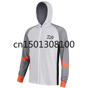 

2020 Famous Brand Men Daiwa Sports Fishing Clothes Outdoor Breathable Hood Mens Fishing Clothes Dawa New White Fishing Jersey