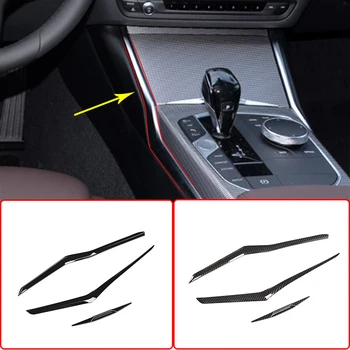 

For BMW 3 Series G20 2020 3 x Glossy Black ABS Interior Center Centeral Water Cup Side Decoration Strips Trim Car Accessories