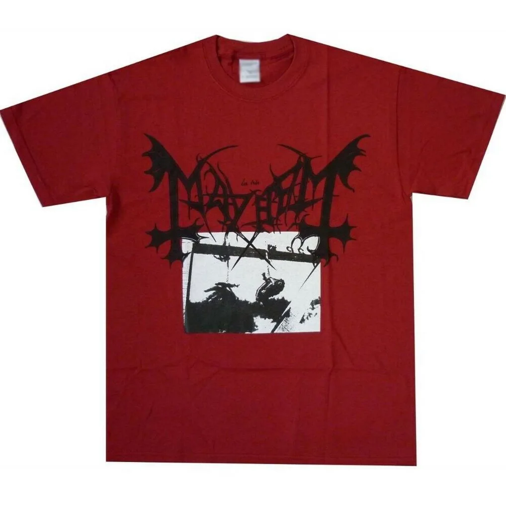 Mayhem deathcrusch красная рубашка s m l xl XXL официальная черная металлическая футболка