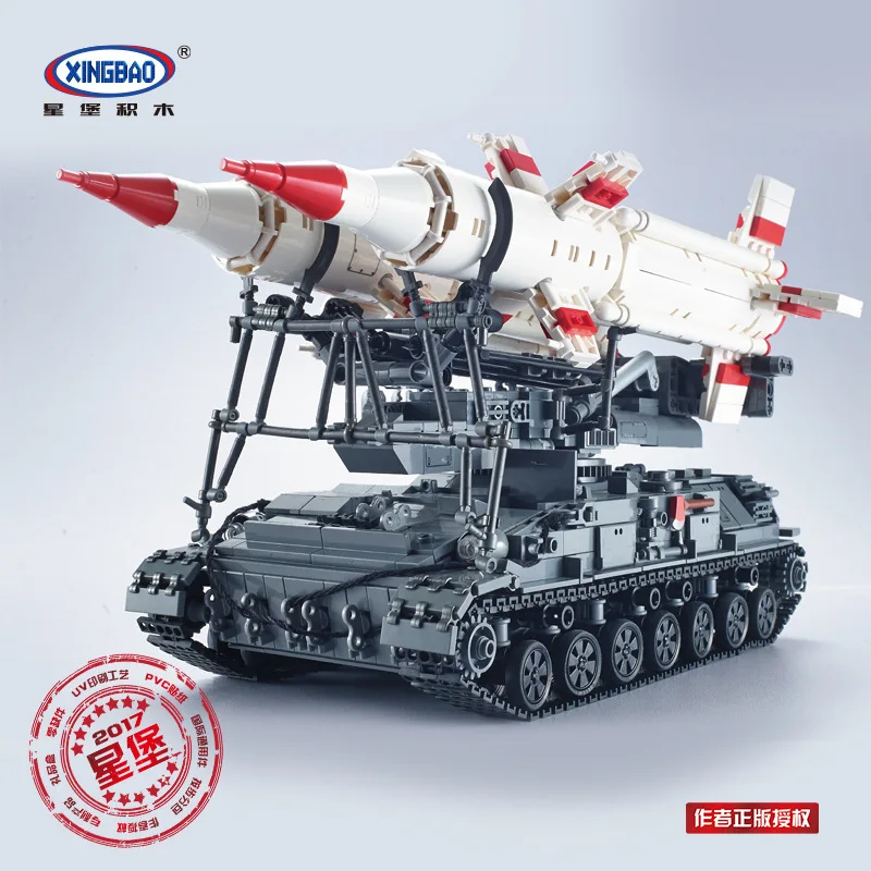 

XINGBAO Xb06007 Military Tank Fight Inserted Small Particles Building Blocks CHILDREN'S Toy SA-4 ganef