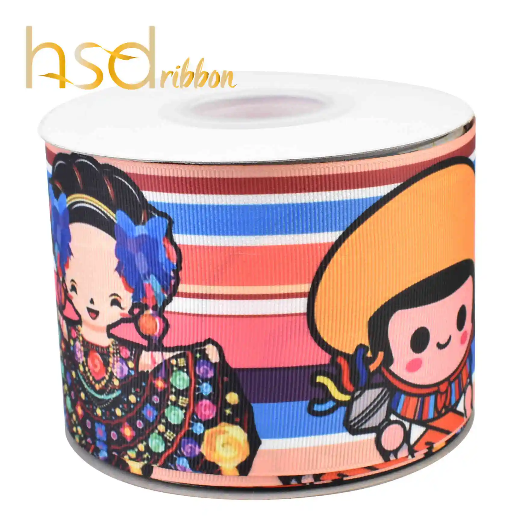HSDRibbon 16 мм 22 мм 38 мм 75 мм Заказная печатная hsd-дизайн Мехико HT Grosgrain лента 50 ярдов/рулон