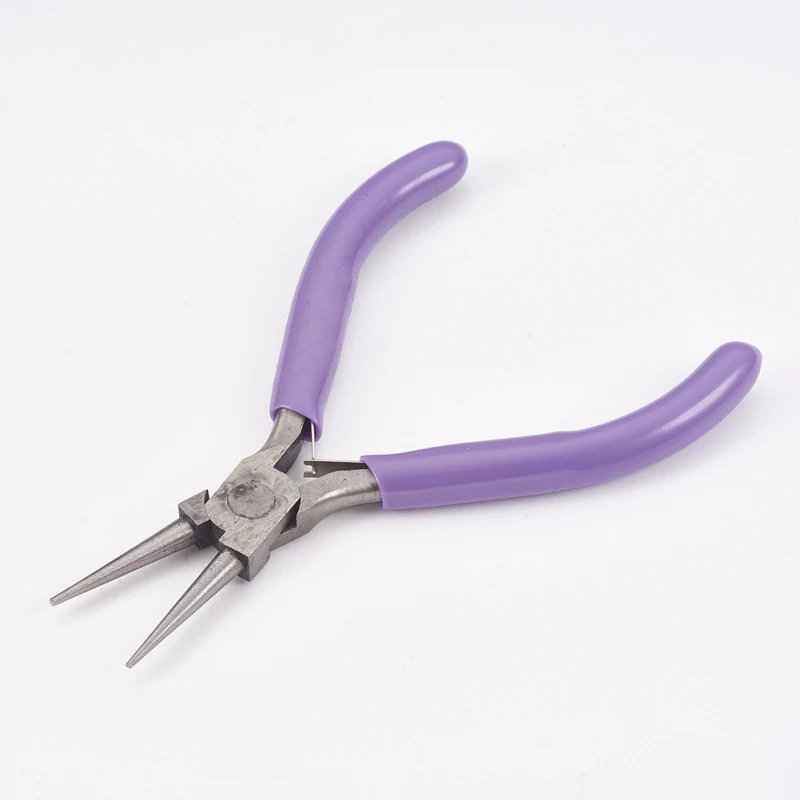 Polishing Carbon Steel Jewelry Pliers Round Needle Bent Flat Nose Pliers Side Cutting Pliers Jewelry Tools & Equipments