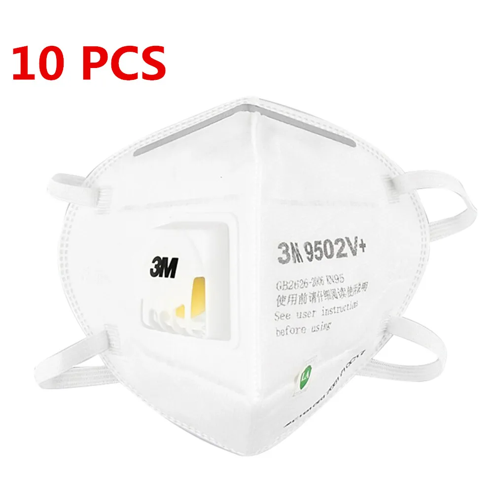 

10pcs DHL 3M 9502V+ 3M KN95 Mask Safety Protective Dust Mask Anti-PM 2.5 Sanitary Working Respirator With Filter