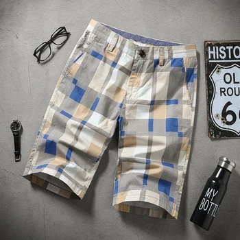 

2020 Brand clothing Male High quality pure cotton casual shorts / Men's slim Bohemia Harlan shorts beach Plus size 29-38