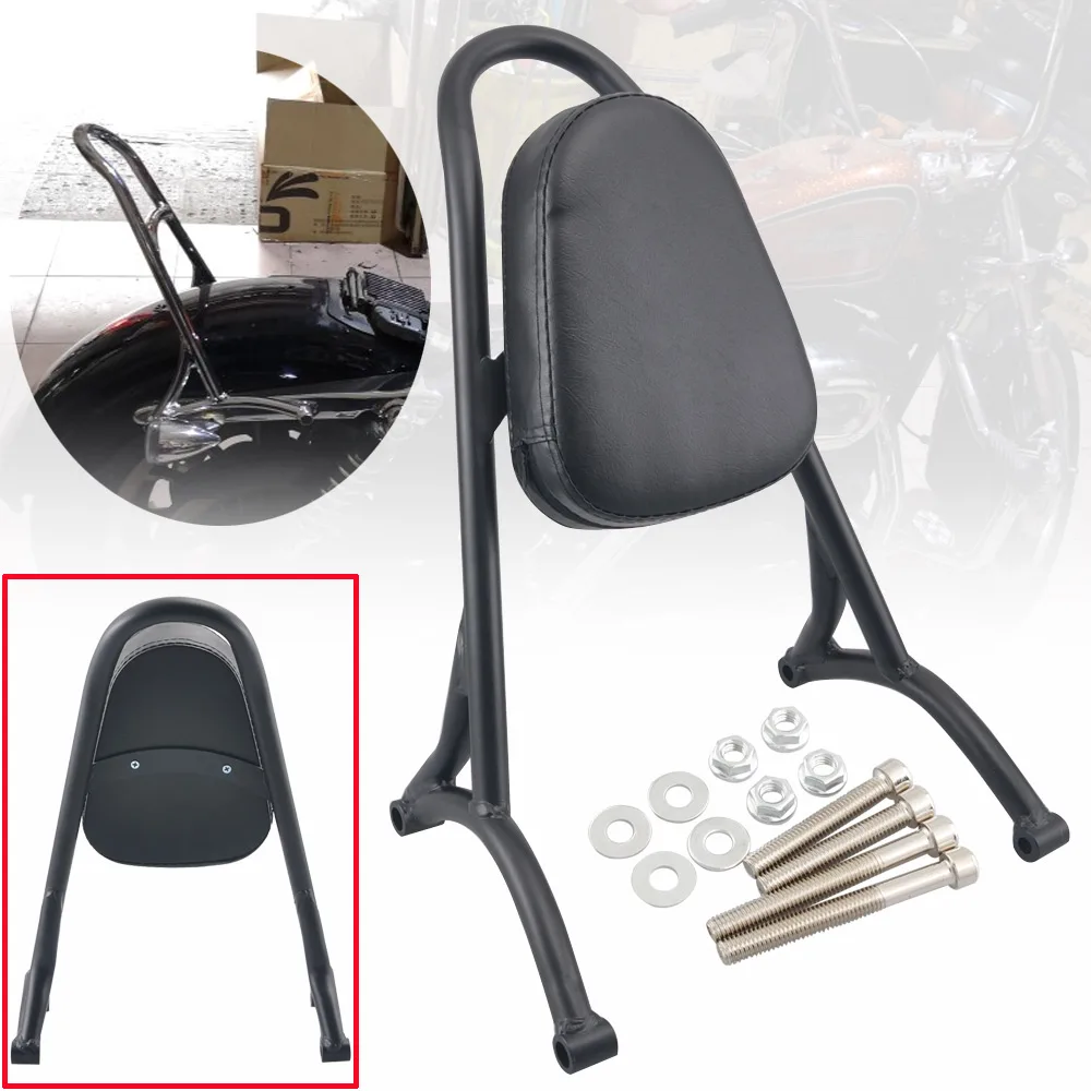 Motorcycle Racer Passenger Sissy Bar Backrest Pad Short Fit For Harley Sportster XL883 Iron XL 883 48 |