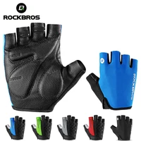 ROCKBROS Half Finger Cycling Gloves Breathable Shockproof MTB Mountain Bike Gloves Mens Outdoor  Bicycle Riding Mittens 2