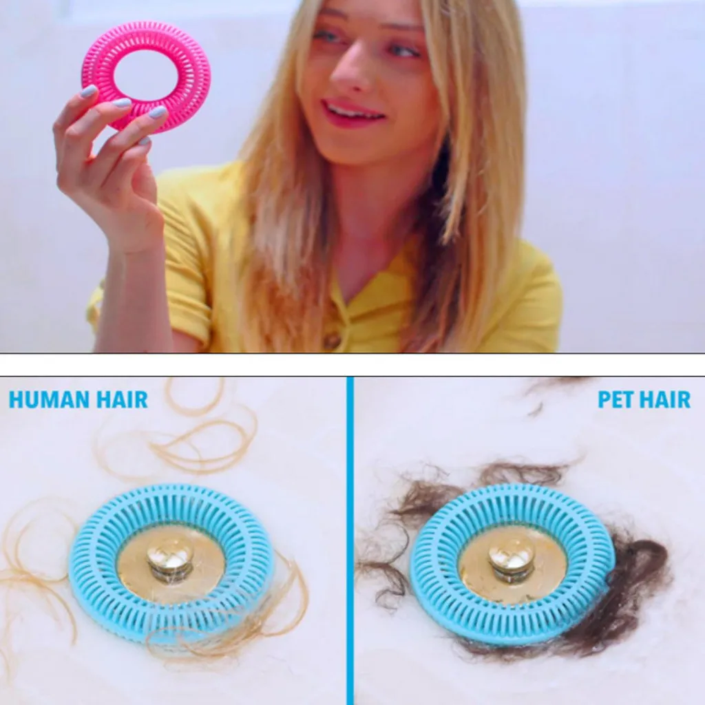 Ring Wraps Around Your Drains To Instantly Catch Every Hair Silicone Hair Filter 