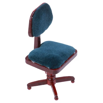 

New Dollhouse Miniature 1/12 Scale Swivel Chair Office Computer Chairs for Dolls Classic Furniture Toys