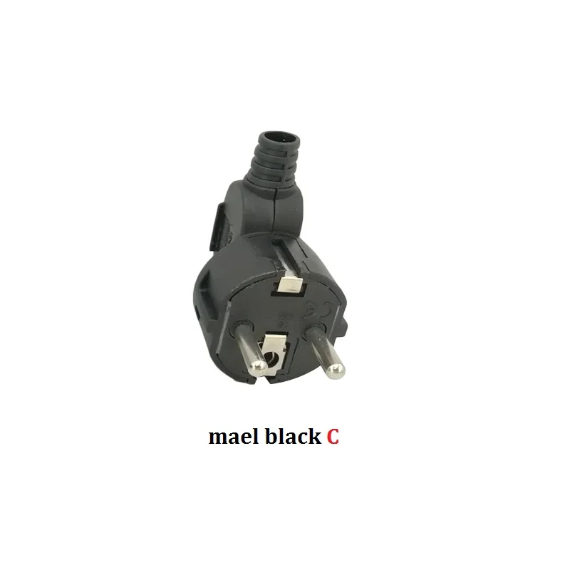 16A 250V EU Германии универсальную пробку Мощность разъем адаптера Мужской Женский электрические вилки для путешествий и дома, съемный Мощность штепсельной вилки - Цвет: mael black C
