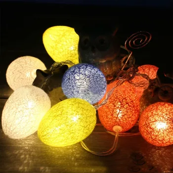 

Round Ball LED Cotton Thread Egg Light String Battery Operated Party Decorative String Lights
