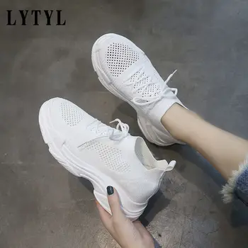 

Fashion New Chunky White Women Sneakers Trainers Women Socks Shoes Platform Sneakers Zapatillas Mujer Casual Zapatos Mujer F-37