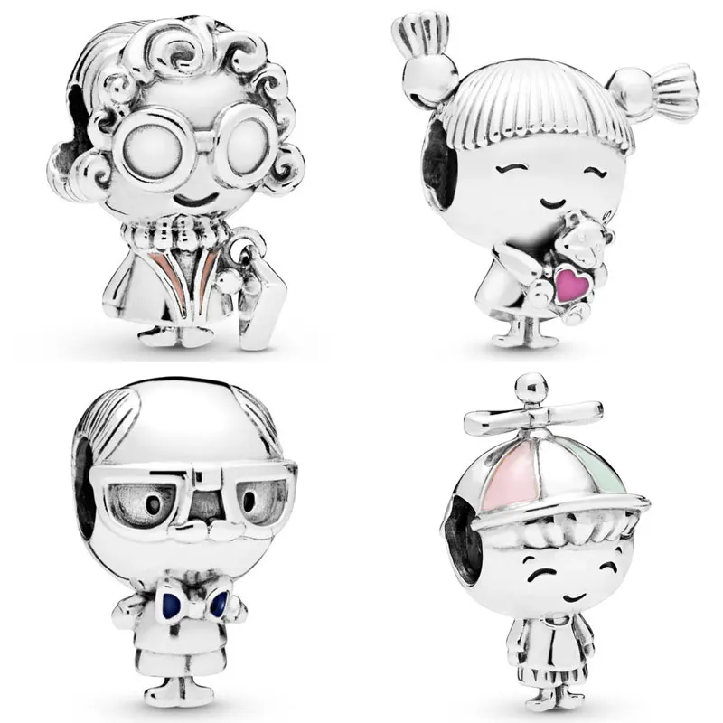

Enamel Grandma Grandpa Bouncing Pigtails Girl Propeller Hat Boy Beads Fit Pandora Bracelet 925 Sterling Silver Charm Diy Jewelry