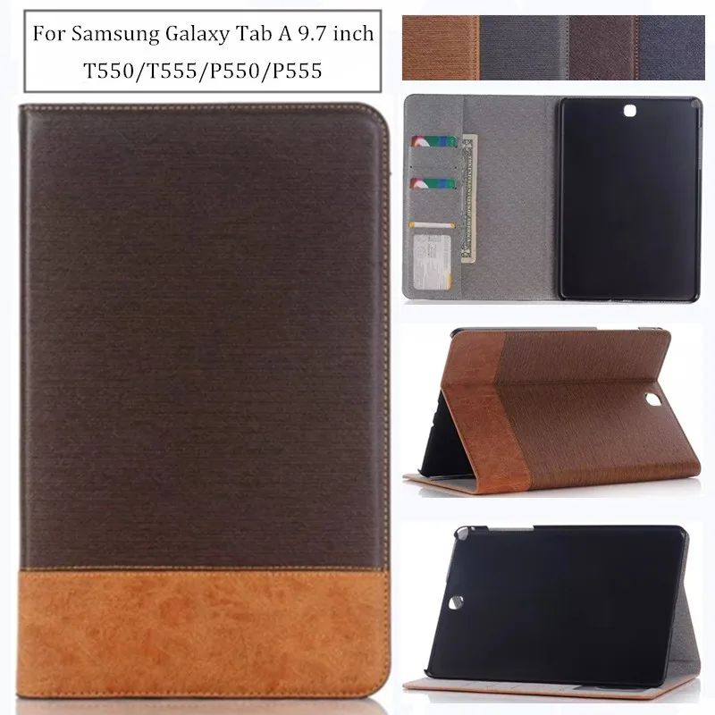 Деловой лоскутный чехол из искусственной кожи для Samsung Galaxy Tab A 9 7 T555 T550 P555 P550