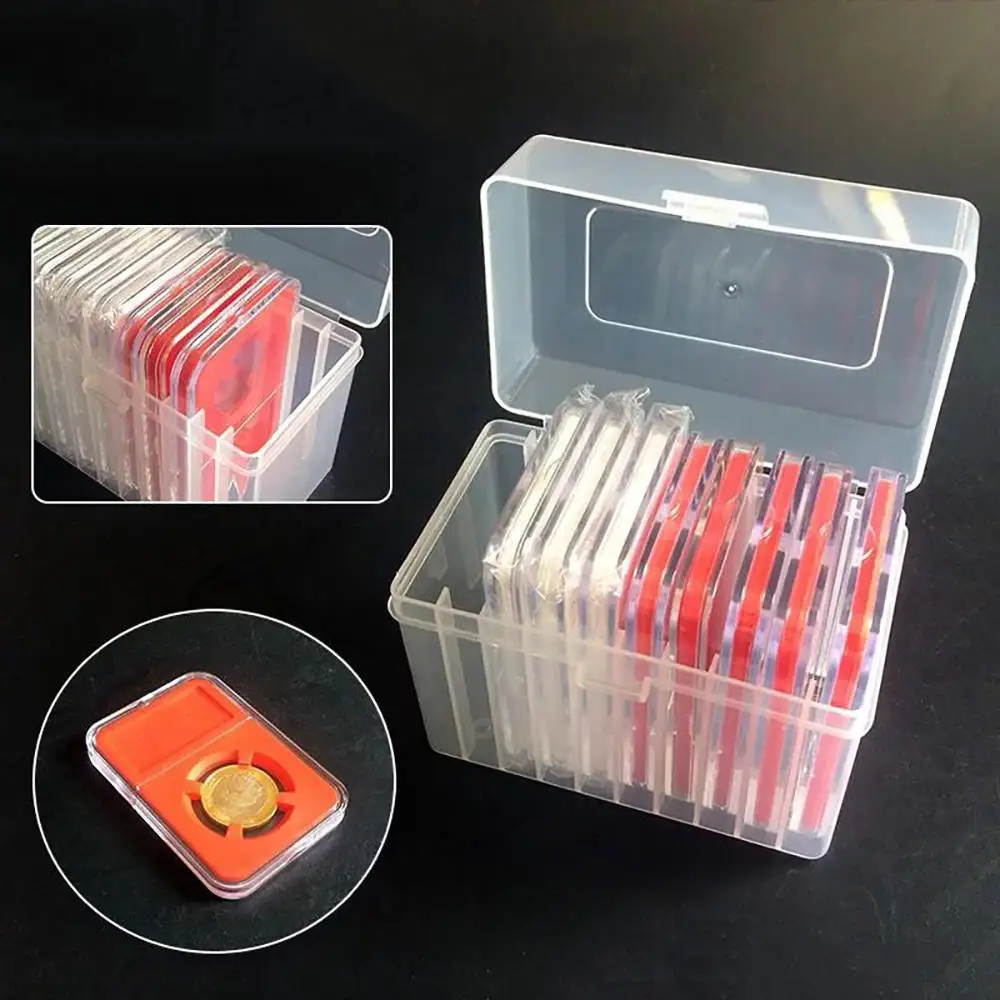 

10 Certified Graded PCGS NGC Slab Coin Holder Coin Box Coin Protection Storage Box Commemorative Coin Collection Box