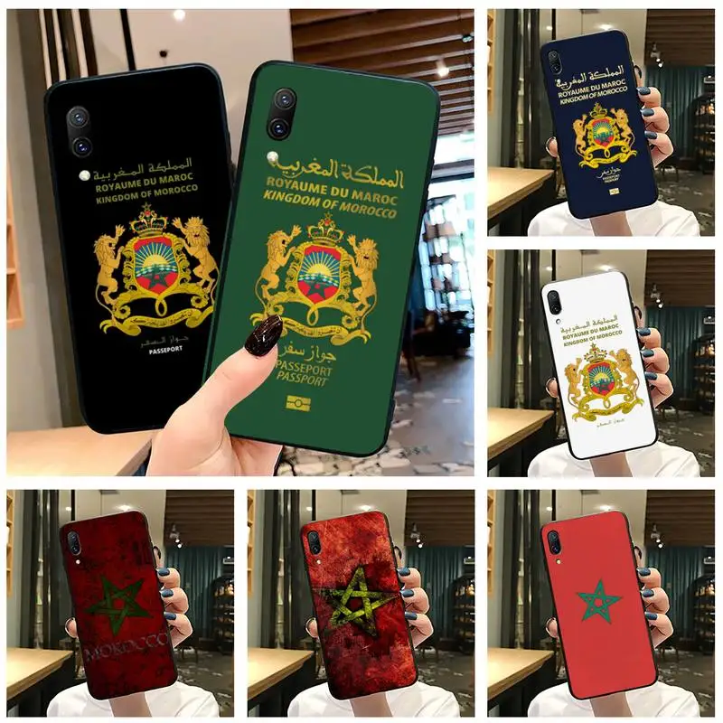 С изображением флага Марокко паспорт Чехол для телефона Vivo Y91c Y17 Y51 Y67 Y55 Y7s Y81 Y19 Y97 Y93