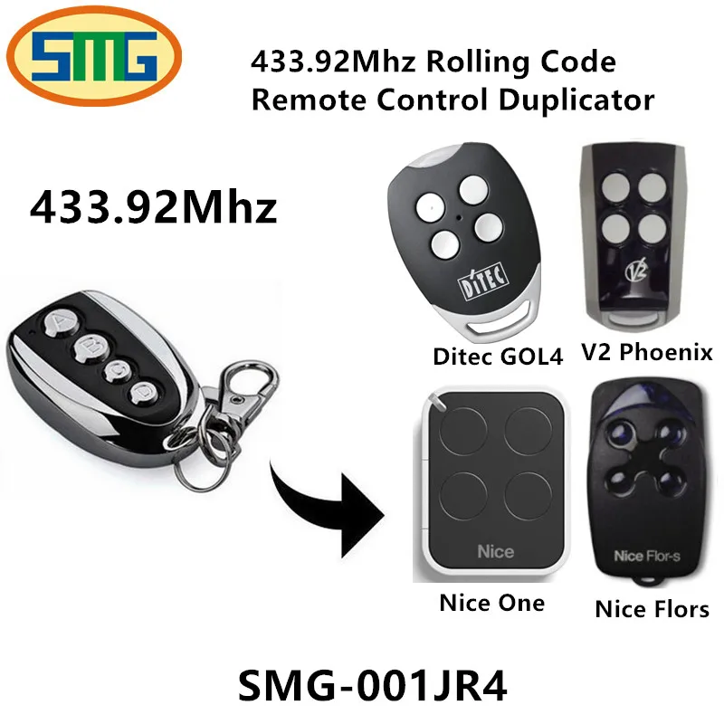 

433mhz garage remote DITEC GOL4 / BIXLG4 / BIXLP2 / BIXLS2 remote control transmitter rolling code 433.92mhz V2 Phoenix remote