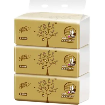 

Pumping Paper Primary wood pulp Baby Tissues Soft pack removable facial tissue papers Household Paper Towels 3 Bags