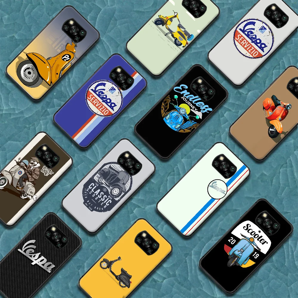 Чехол Vespa для телефона с чехлом скутера Xiaomi Mi A2 A3 8 9 SE 9T 10 10T Lite Pro Ultra Poco x3 черный