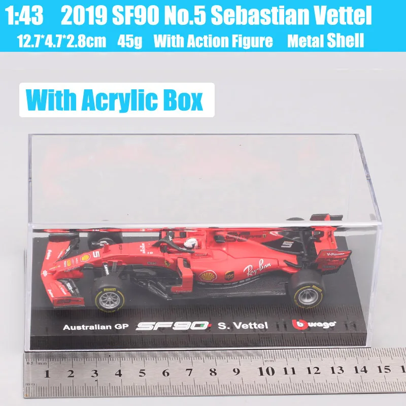 1:43 Scale 2020 BBurago Racer SF1000 RB15 SF90 W10 Lewis Hamilton Charles Leclerc Sebastian Vettel Diecast Model Vehicle Car Toy 33