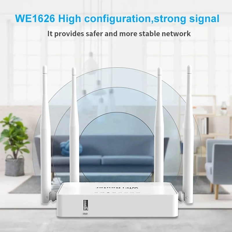 WE1626 беспроводной маршрутизатор 2 4G 300 Мбит/с WiFi роутер 5 с портом 4 внешними
