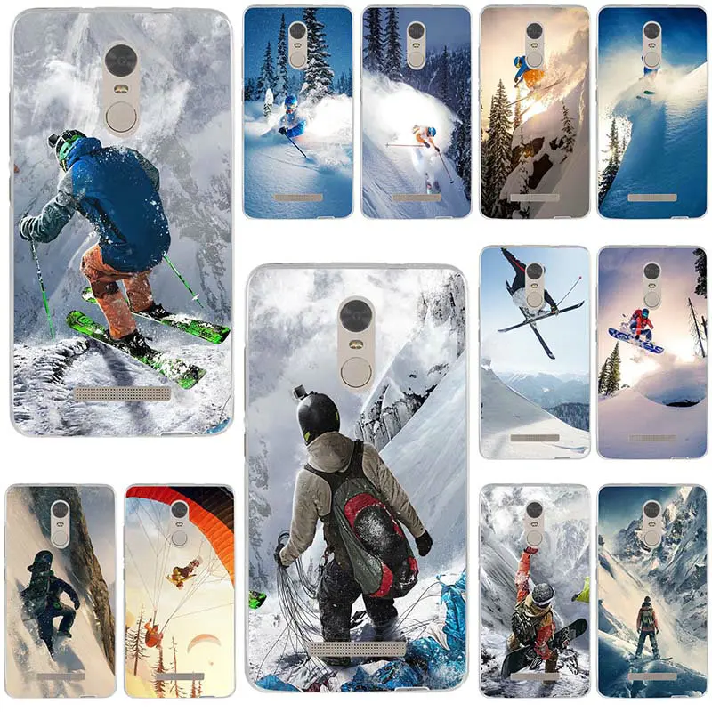 

Soft TPU Phone Case for Xiaomi Mi Redmi Note 3S 4 4X 4A 5 5S 5A 6 6X 6A 8 A1 Pro Plus Max 3 Bag Snow Or Die Ski Snowboard Sports