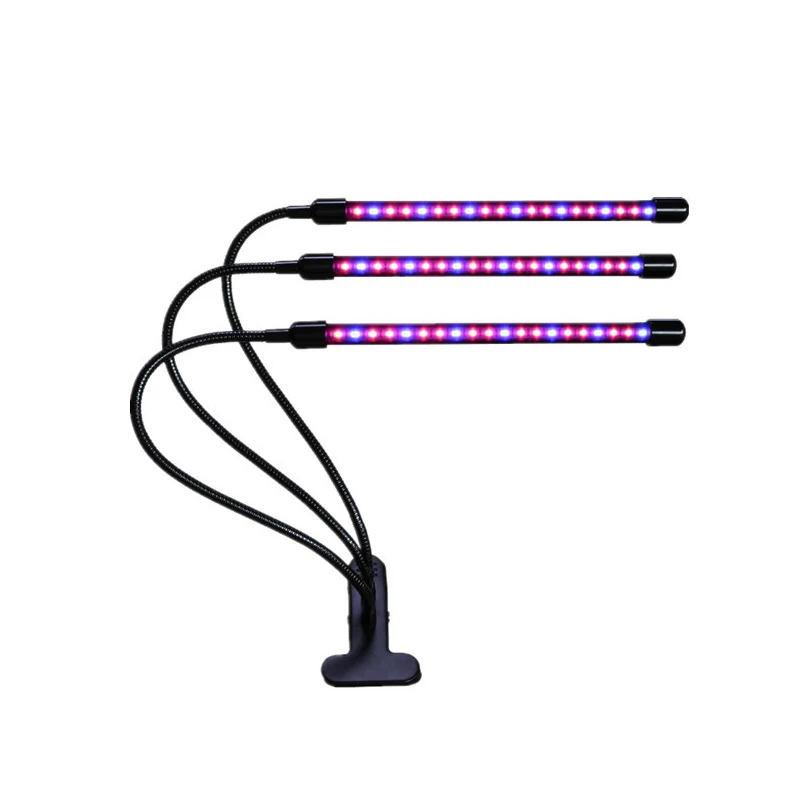 Three Light 27W BUYBAY светодиодный светильник для выращивания, полный спектр, гибкая фито-лампа с зажимом, 5 В, USB, 9 Вт, 20 Вт, 27 Вт, лампа для выращивания растений, саженцев, лампа для роста в помещении - Испускаемый цвет: Three Light 27W