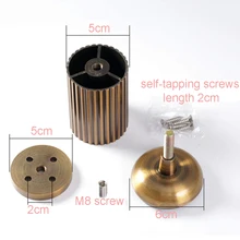 Мебель ножки регулируемые металлические опоры ноги полосатый антикварный медный стол и стул диван шкаф ноги высота 8~ 15 см 4 шт