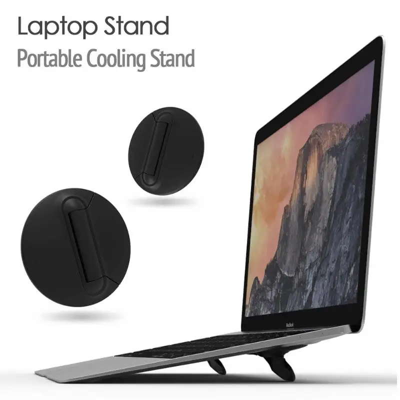 1 пара подставки для ноутбука мини ABS Портативный теплоотвод ноутбук компьютер охлаждающие колодки база держатель для MacBook Универсальный черный
