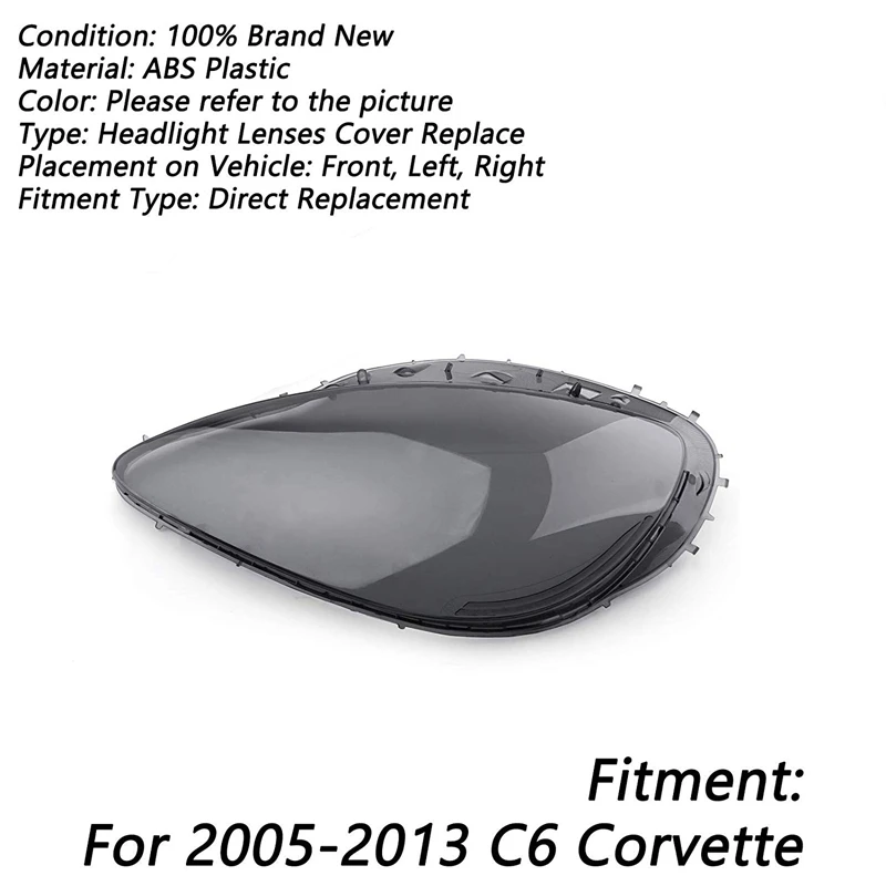 Замена фар линзы со стороны водителя для Корвет C6 2005 2006 2007 2008 2009 2010 2011 2012 2013