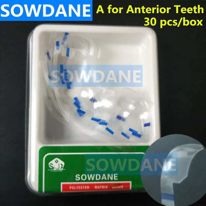 Goedkoop 30 Stks doos Dental Transparant Sectionele Voorgevormd Matrices Matrix Polyester Matrice 30 Pcs Wide + 30 Stuks Smalle