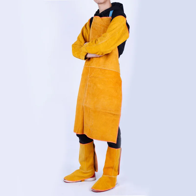 Welding Apron 100x68cm Professional Welding Apron Leather Cowhide Welder Protect Cloths Carpenter Blacksmith Garden Clothing Working Apron